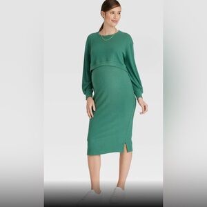 Green Isabel by Isabel + Ingrid Ribbed Skirt Set